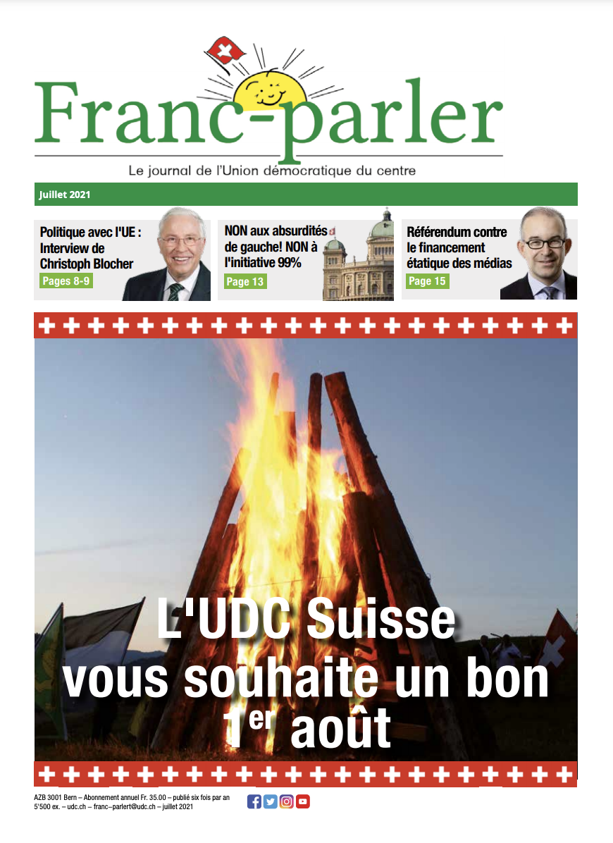 UDC Suisse - Franc-parler Juillet 2021