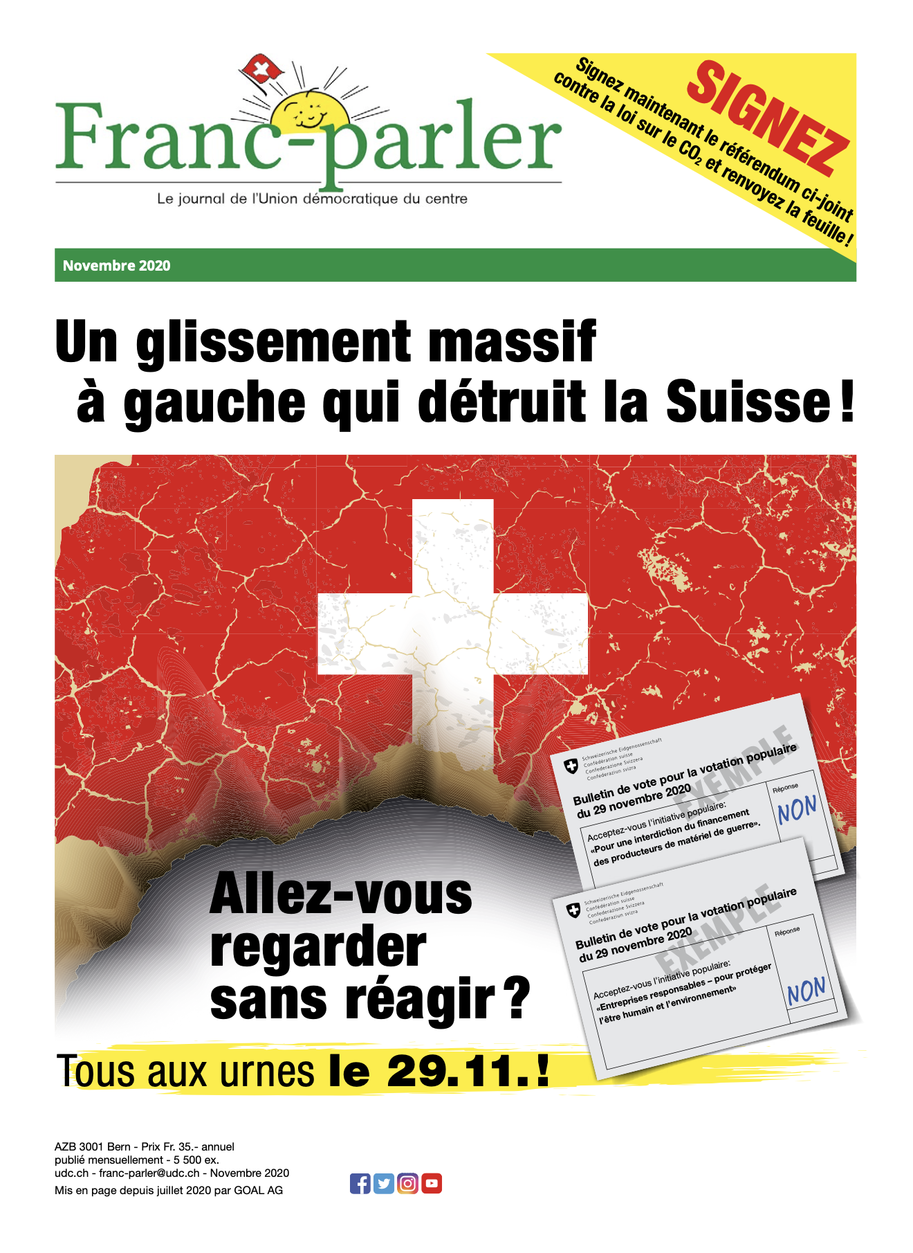 UDC Suisse - Franc-parler Novembre 2020